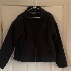 Under Armour Black Sherpa Zip-Up Jacket - Size XL